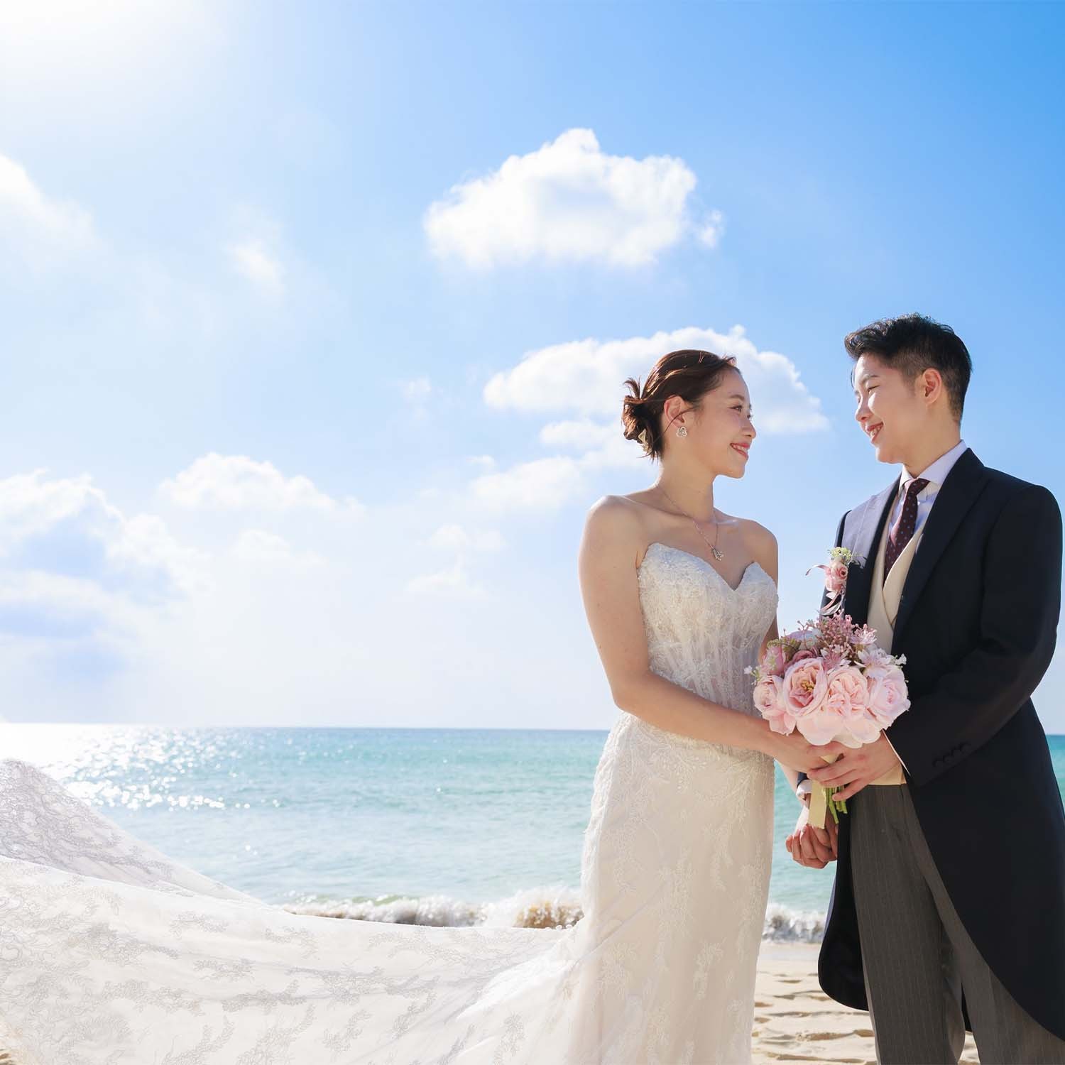 海外海島婚禮主視覺，呈現浪漫異地婚禮氛圍